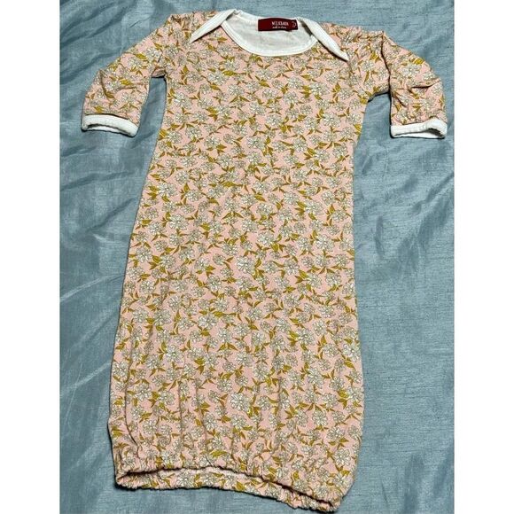 MilkBarn Daisy Bamboo Newborn Gown Sleeper Onesie Girls 0-3 Months - Picture 1 of 8